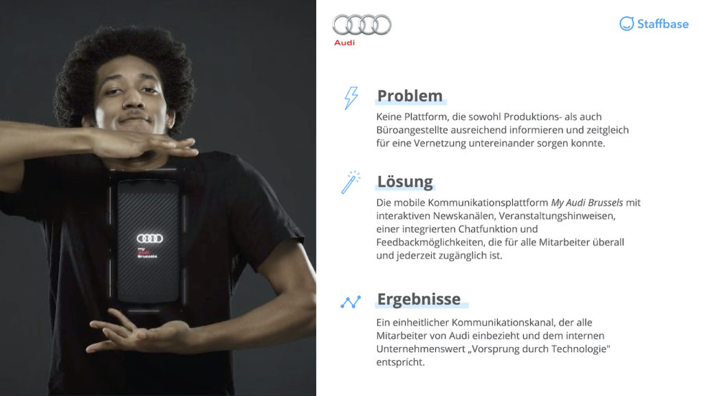 Audi Zusammenfassung Mitarbeiterapp Staffbase