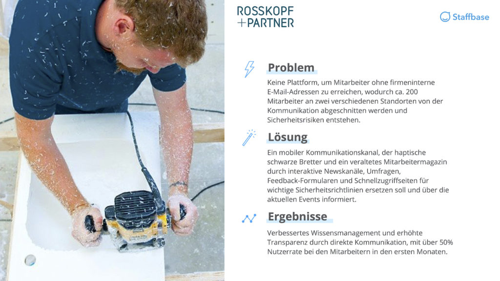 Rosskopf+partner Zusammenfassung Mitarbeiterapp Staffbase