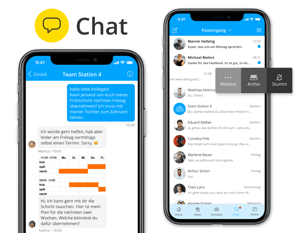 Staffbase Chat der Messenger für Unternehmen