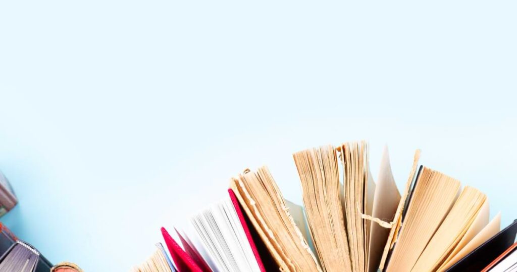 Business communications book image featuring books