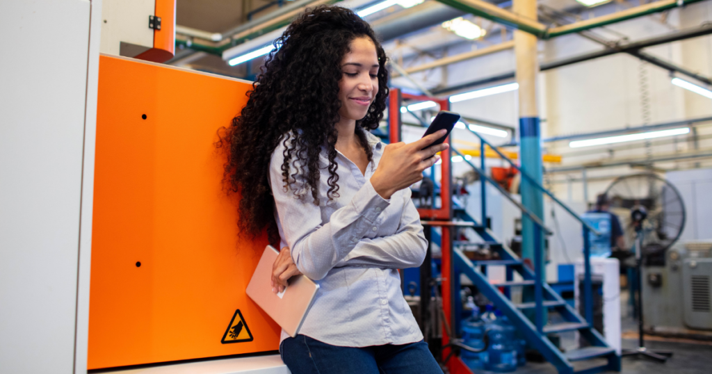 lack of communication in the workplace image featuring woman on phone