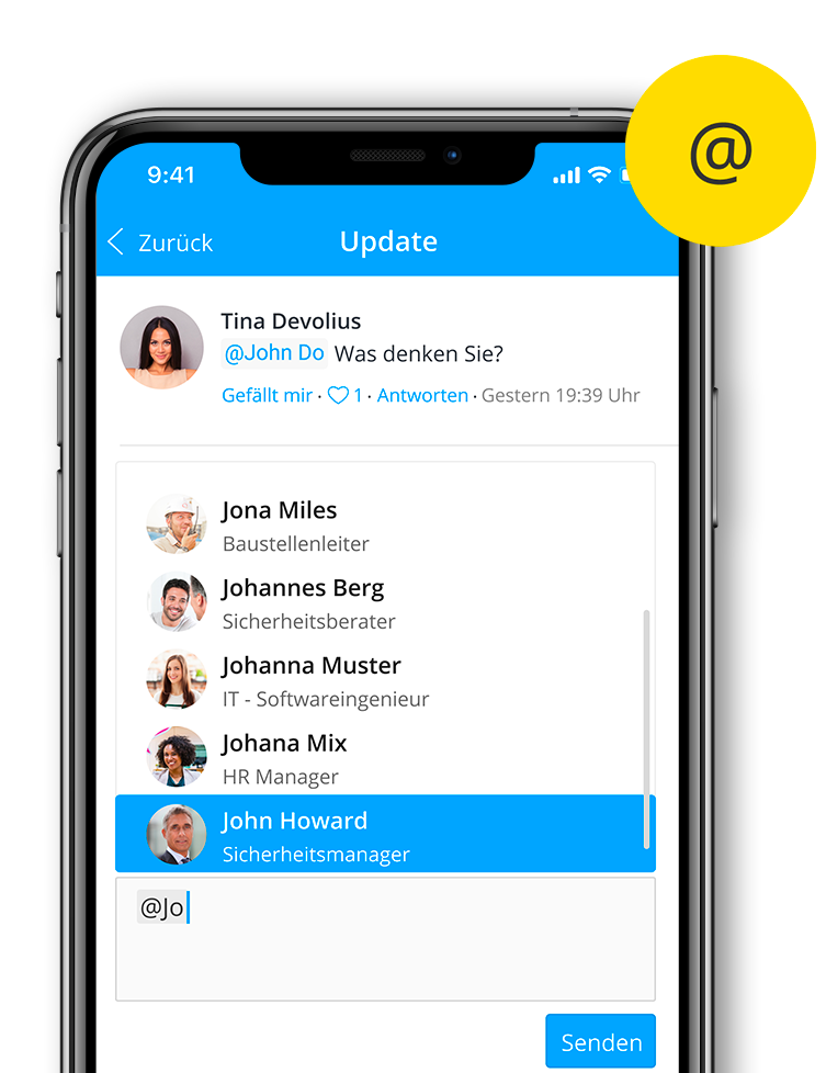 @Mentions in der App