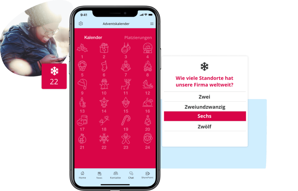 Adventskalender in ihrem Intranet