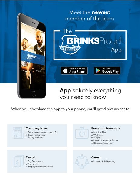 BrinksProud Flyer, employee-app