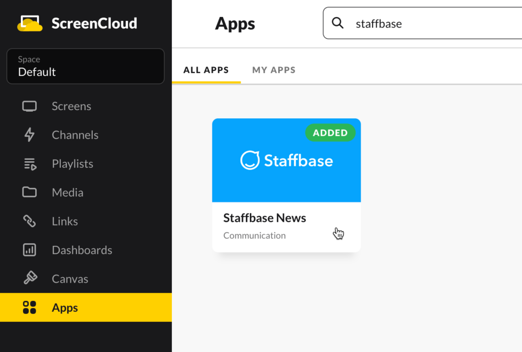 Cursor Und App Store Screencloud