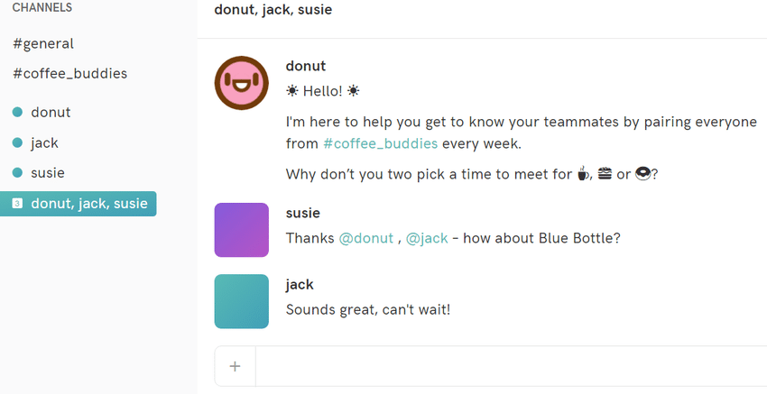 An illustration of Donut, an internal communication tool of choice.