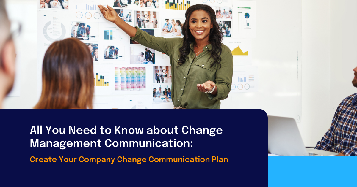 change management communication plan being made by engaged workers