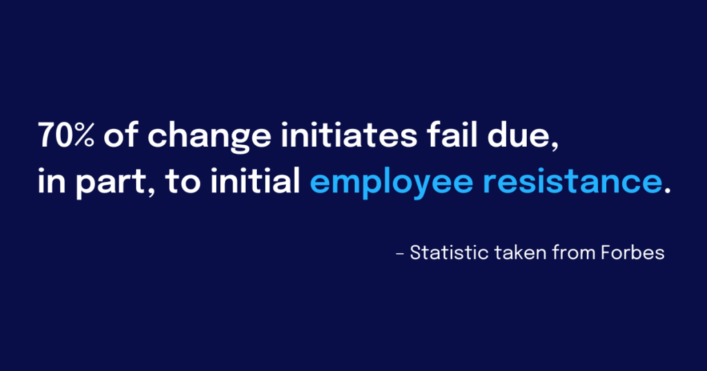 Change management strategies statistic image