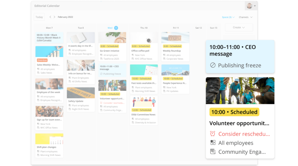 Plan Your Comms with Ease in 2022 Release 4.10 Staffbase