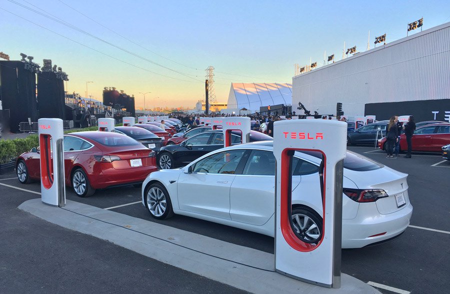 Tesla Cars Ready to Roll Off the Lot