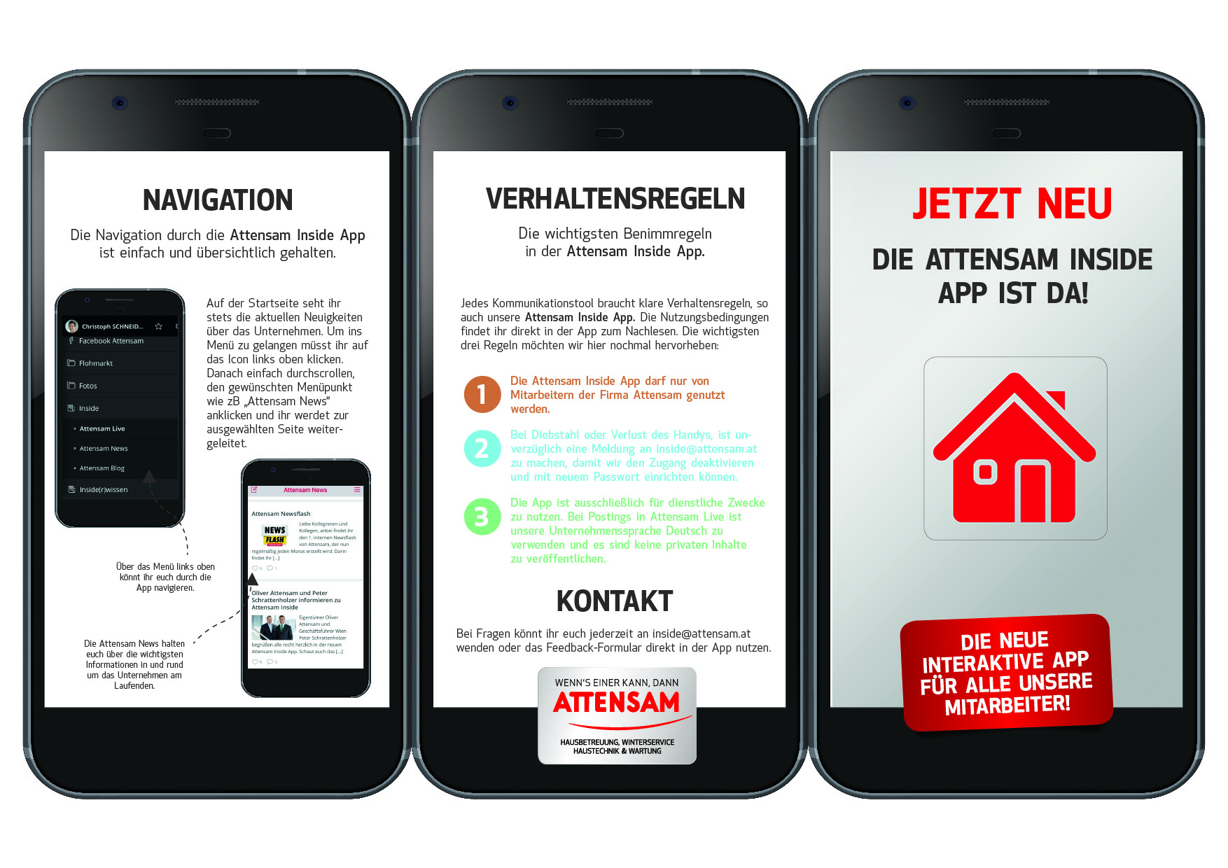 Mitarbeiter-App Attensam, Onboarding