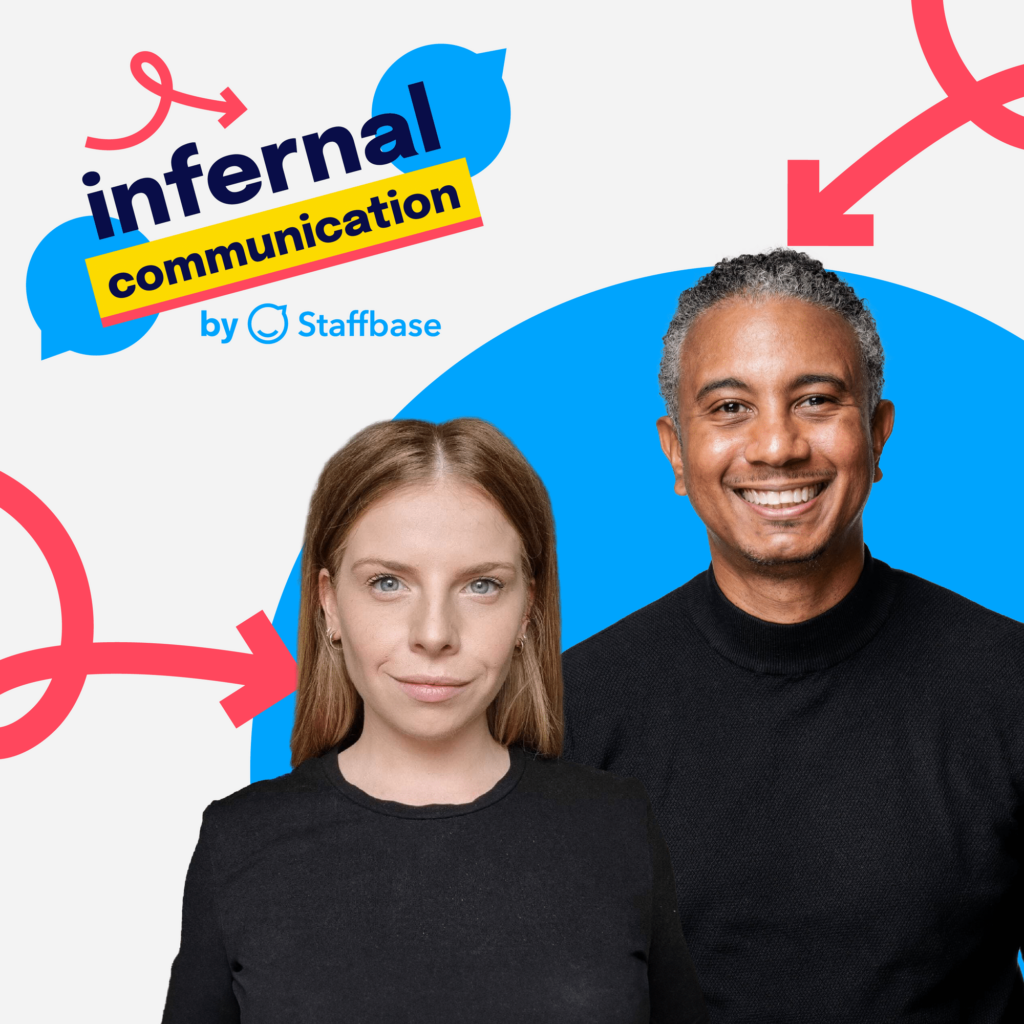 Infernal Communication podcast by Staffbase with hosts Brian Tomlinson and Lottie Bazley