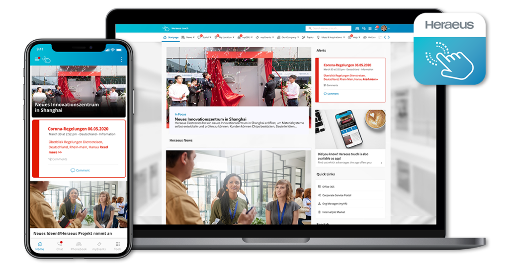Mobile First Intranet Heraeus Touch Staffbase