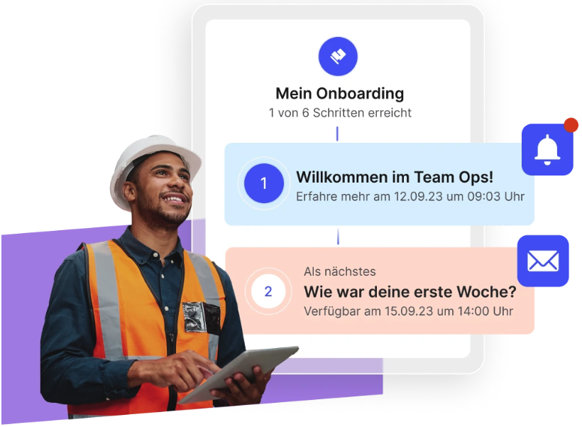 Onboarding mit der Staffbase Mitarbeiter-App