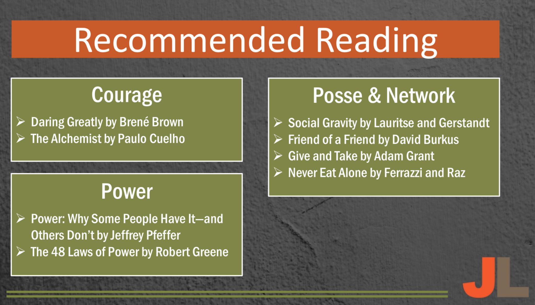 Jason Lauritsen Reading List