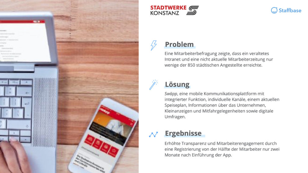 Stadtwerke Konstanz Zusammenfassung Mitarbeiterapp Staffbase