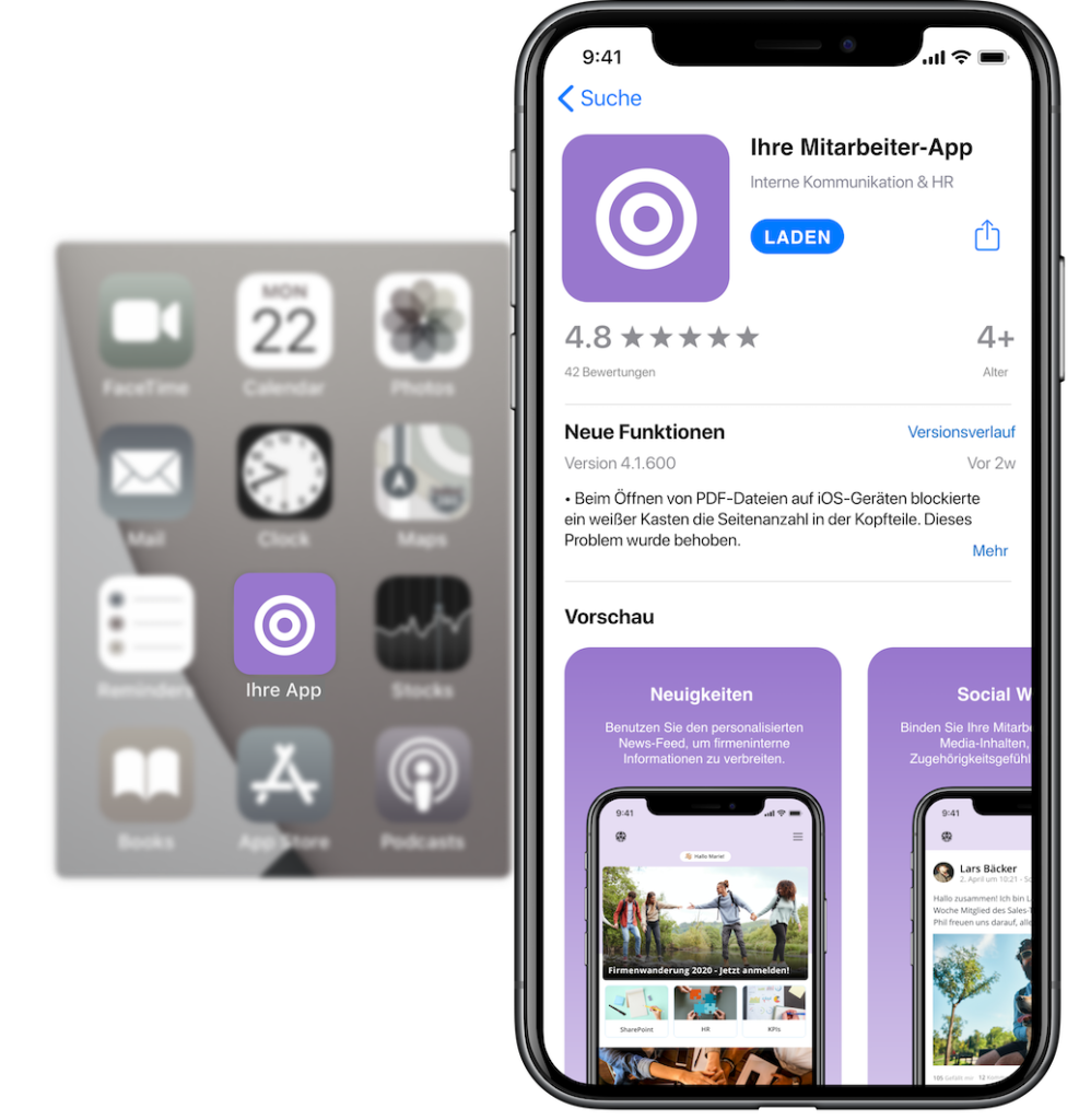 Eine gebrandete Mitarbeiter-App Im App Store