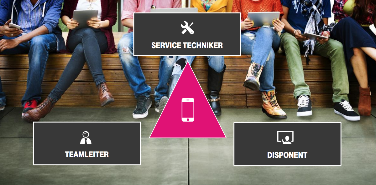 Das magische Dreieck: Die Mitarbeiter-App der Telekom