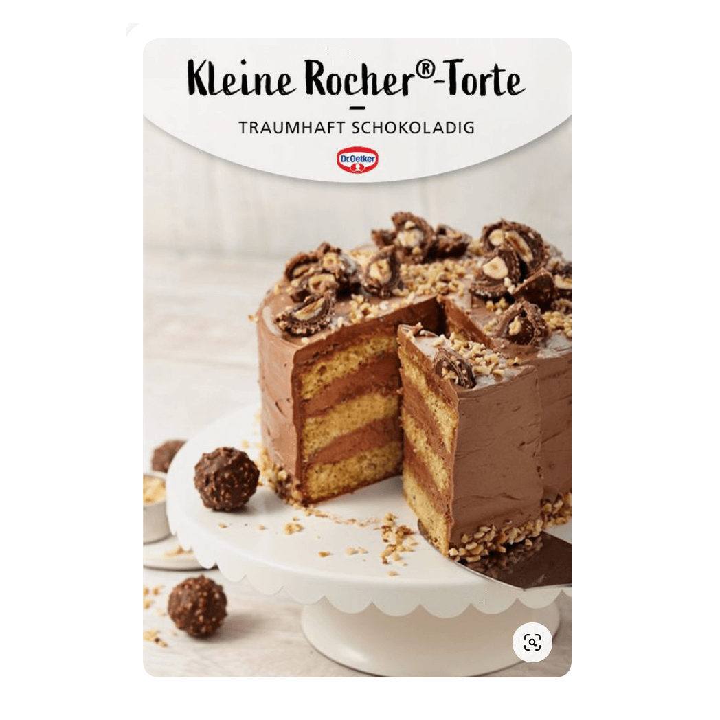Beispielhafter Bild-Pin vom Pinterest-Account von Dr. Oetker Deutschland.