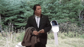 GIF of John Travolta in "Pulp Fiction", looking confused 
