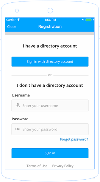 hybrid login SSO and username