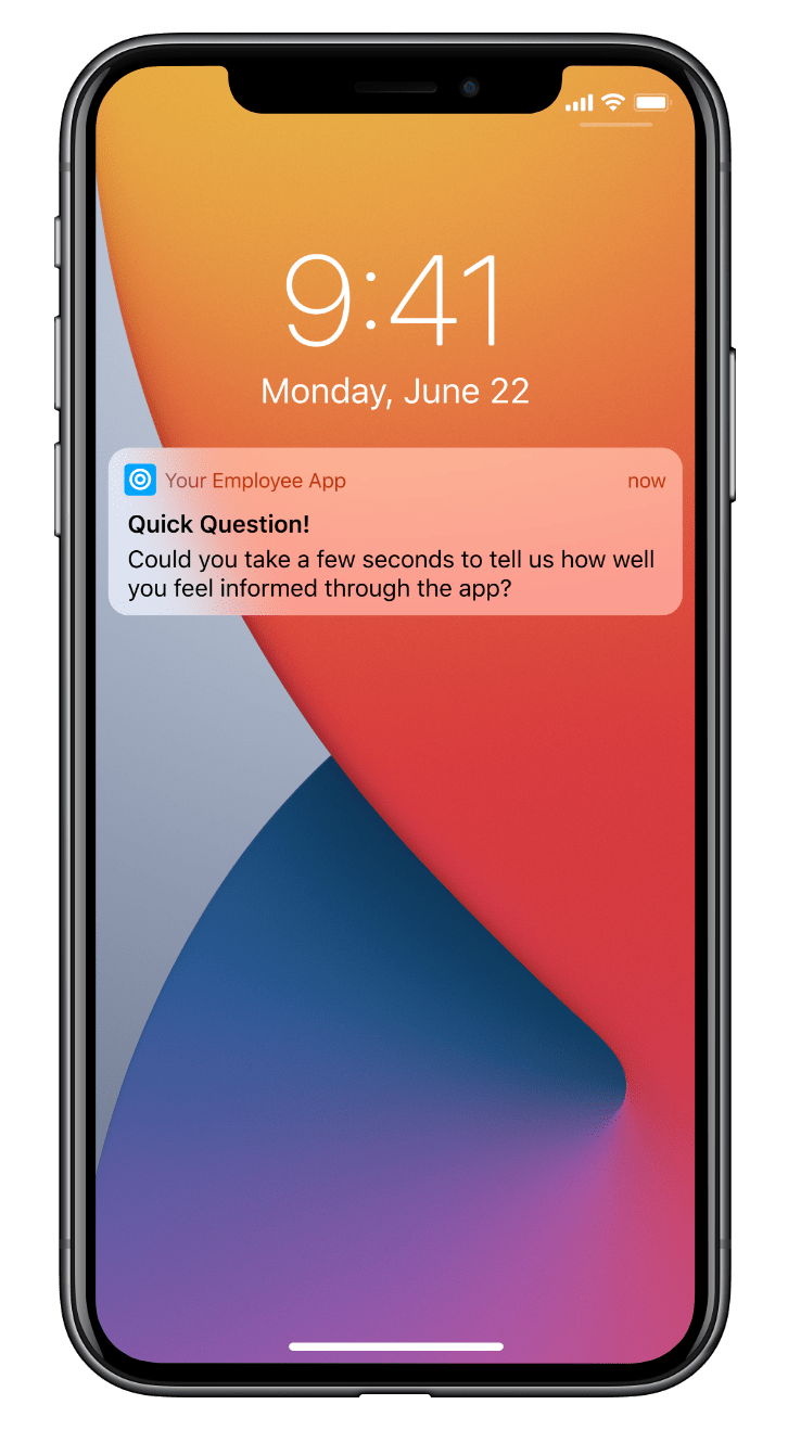 Push Notification Quick Pulse Survey