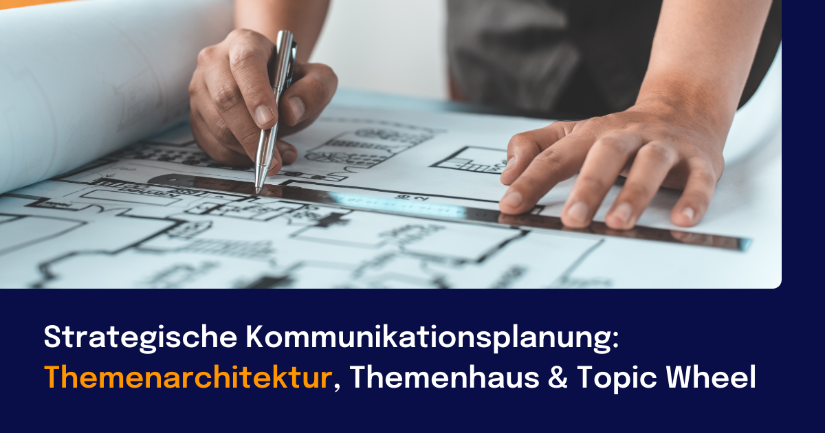 Artikelbild für einen Blogartikel über Themenarchitektur, Themenhaus und Topic Wheel