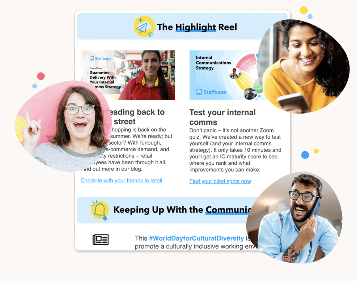 An example of a newsletter that is well laid out with images and text